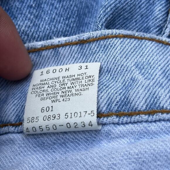 VTG Levi's 550 31x30 Blue Faded Made in USA Orange Tab 1993 Grunge Skater Taper - Picture 9 of 10